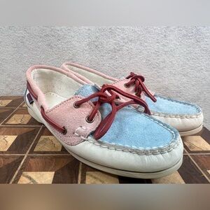 Sebago Docksides Portland Multicolored Pastels‎ Womens Size 8R